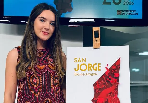 Marina Buil, ganadora del concurso  del cartel anunciador de San Jorge. / ESDA