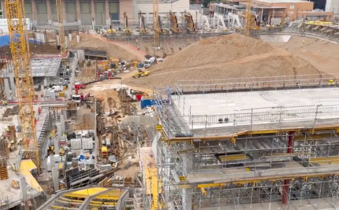 La continuidad de las obras de la Nueva Romareda tras m&aacute;s de 670 d&iacute;as de construcci&oacute;n / Obras Romareda