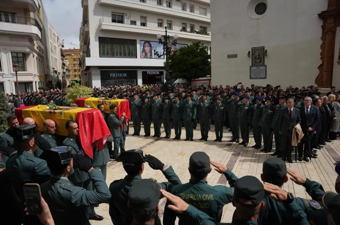 El funeral de los guardias civiles en Huelva