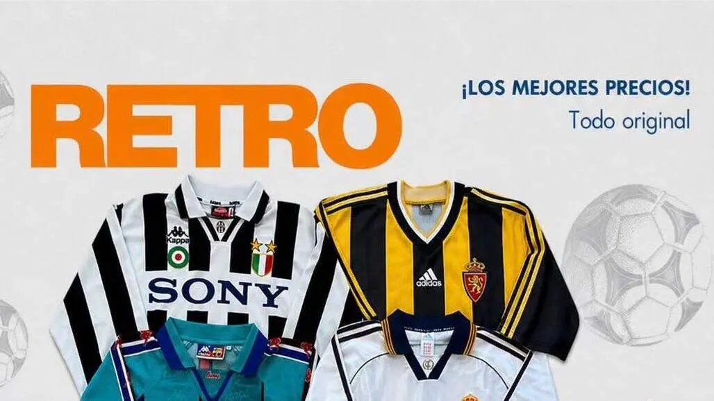 Cartel de la pop-up de camisetas retro de f&uacute;tbol de Zaragoza / RRSS