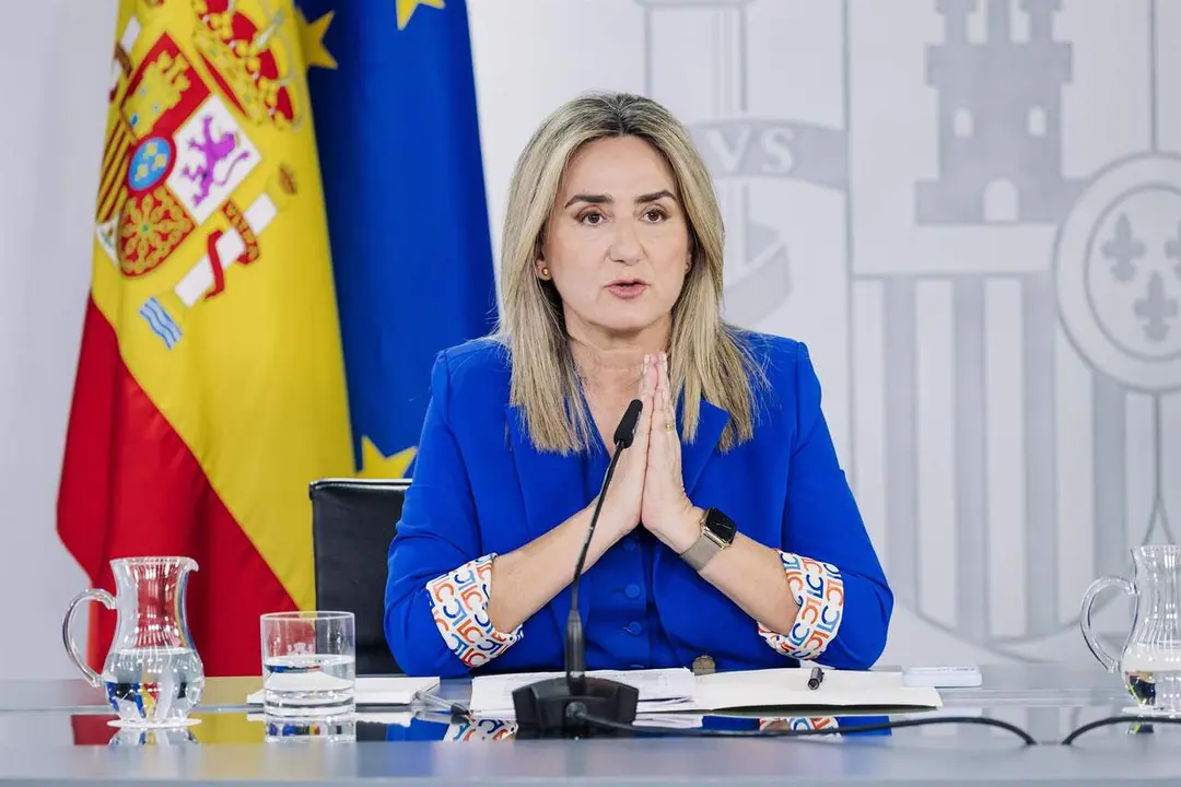 La ministra de Educaci&oacute;n, Formaci&oacute;n Profesional y Deportes, Milagros Tol&oacute;n, interviene durante la rueda de prensa posterior al Consejo de Ministros, a 12 de mayo de 2026, en Madrid (Espa&ntilde;a). / EP