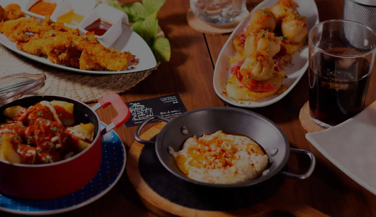 Raciones y platos 100% sin gluten de La Jaula de Grillos de Zaragoza.