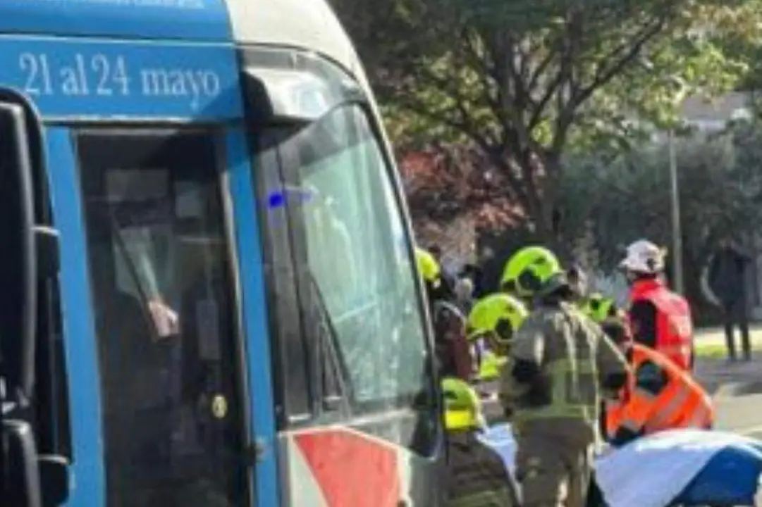 Imagen del momento de la intervenci&oacute;n de los Bomberos de Zaragoza/ 
Cedida a H.A.