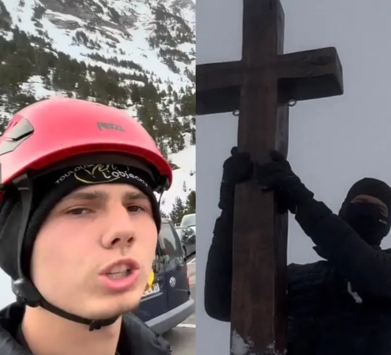 M&auml;el, el joven franc&eacute;s subiendo la cima del Aneto para devolver una cruz / HOY ARAG&Oacute;N