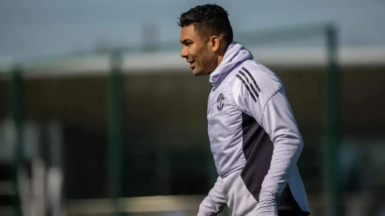 Casemiro durante un entrenamiento / Manchester United