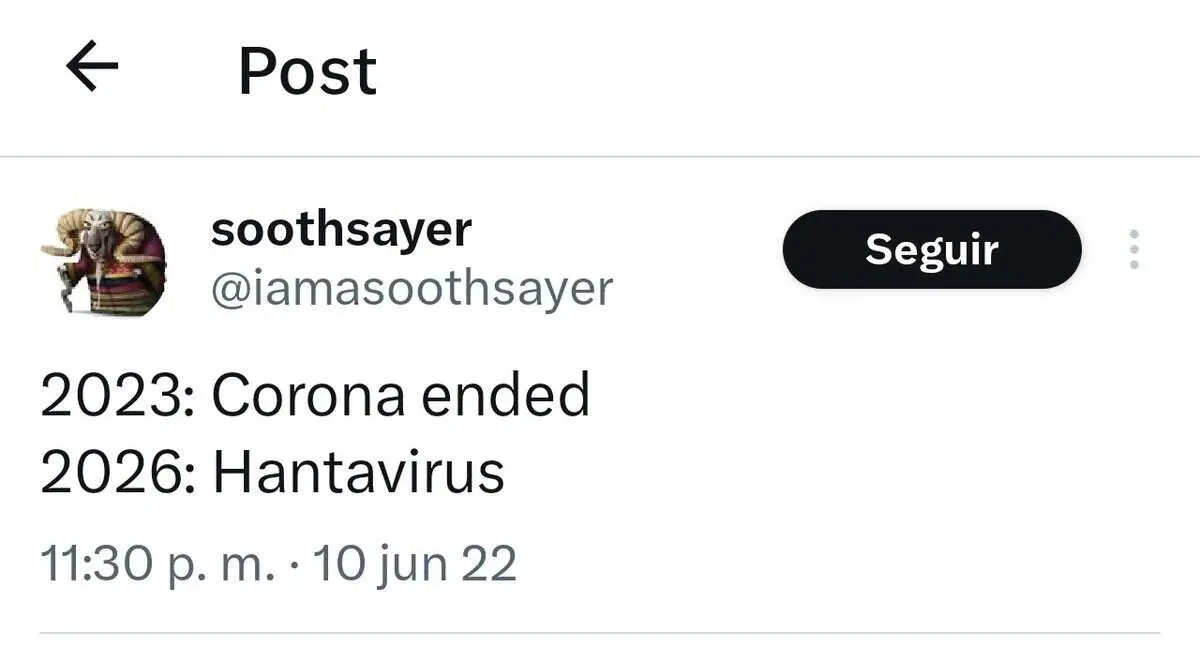 Tweet de @iamsoothsayer