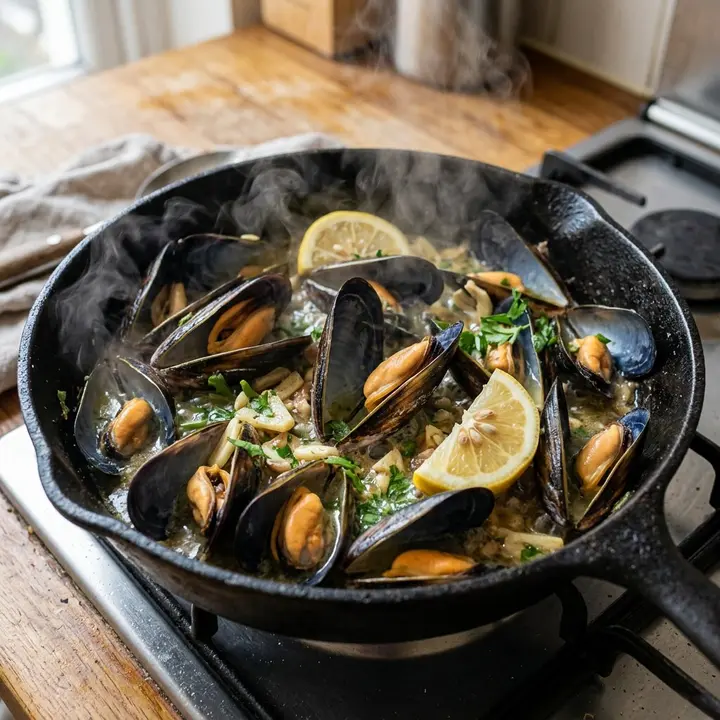 Cocinar mejillones