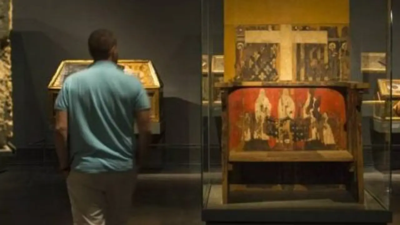 Piezas de Sijena en el museo de L&eacute;rida.