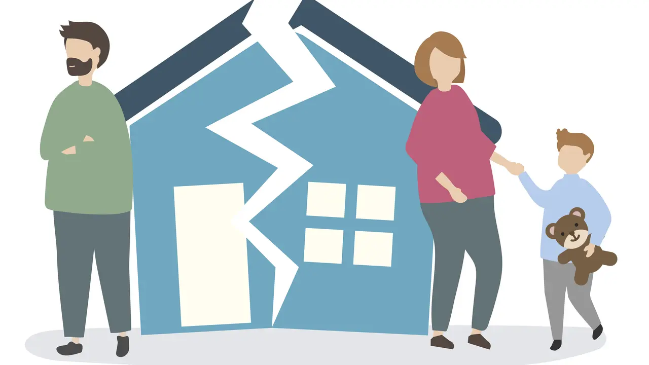 Family splitting up and getting a divorce