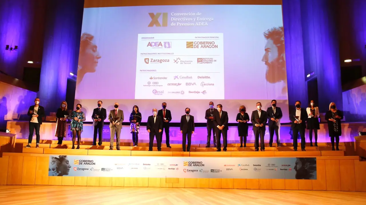 Ganadores de los Premios de la Asociaci&oacute;n de Directivos de Arag&oacute;n.