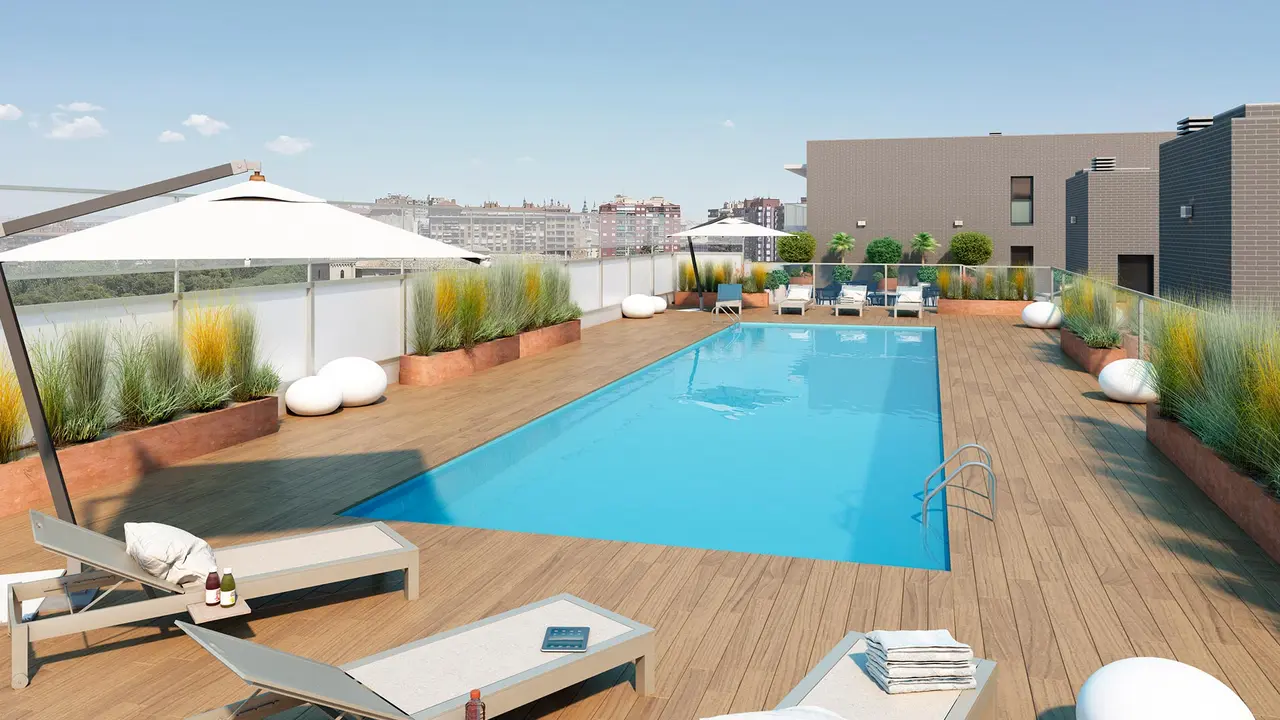 Aljafer&iacute;a Suites, obra nueva con vistas y piscina en la azotea / HA