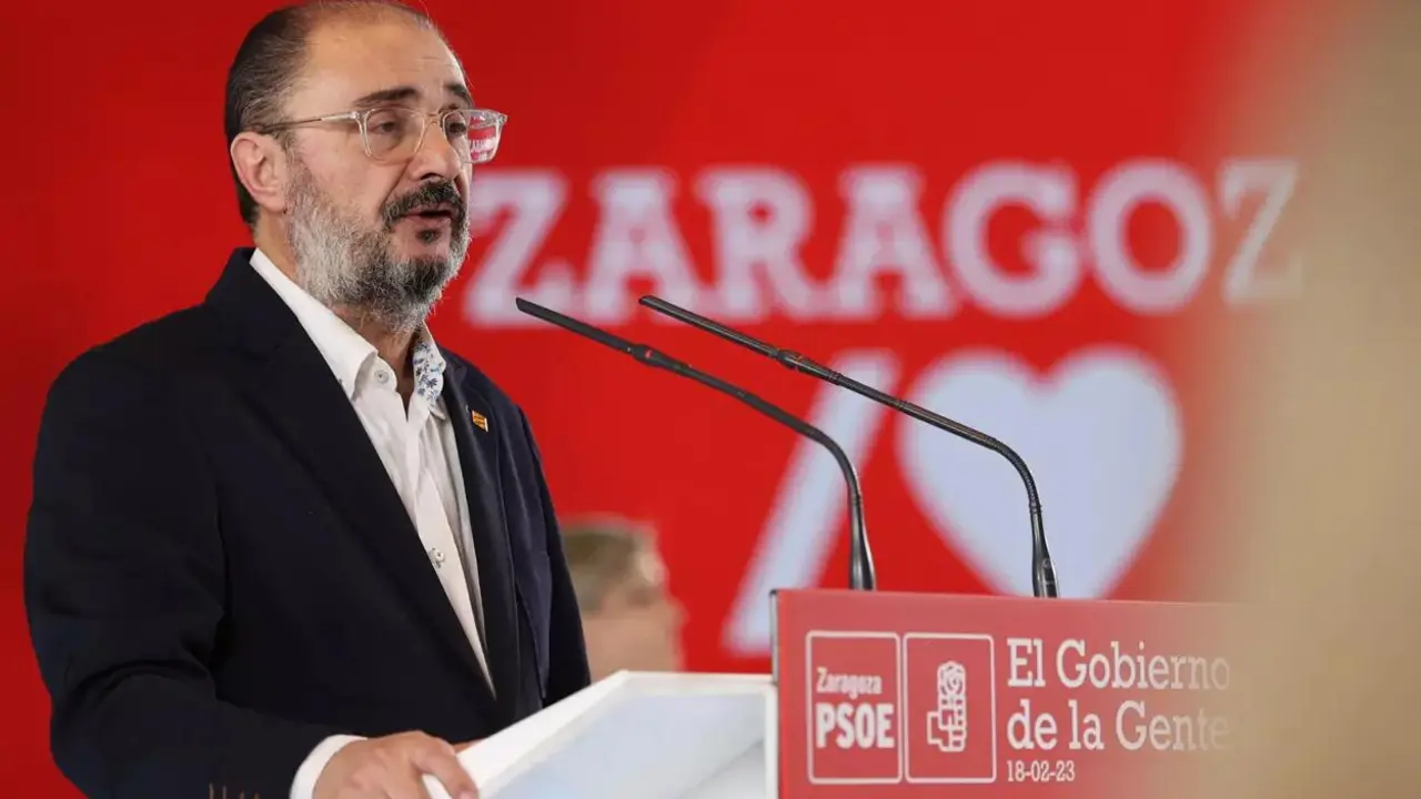 El todav&iacute;a presidente del Gobierno aragon&eacute;s y l&iacute;der del PSOE auton&oacute;mico, Javier Lamb&aacute;n / PSOE