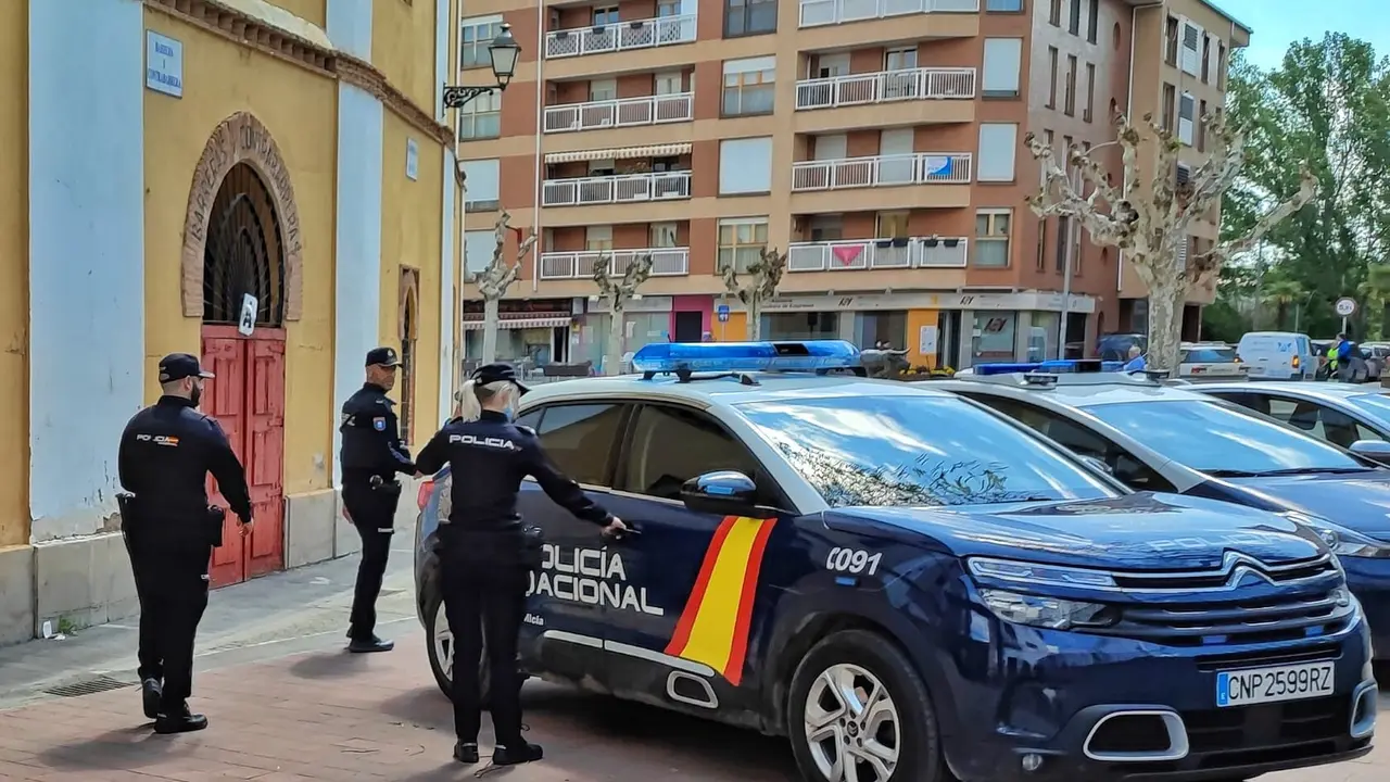 Imagen de la Polic&iacute;a Nacional en un control en las inmediaciones de la estaci&oacute;n de Calatayud/ PN