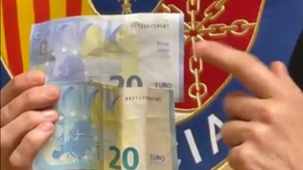 imagen de la Polic&iacute;a advirtiendo a los comerciantes para que puedan identificar billetes falsos /PN