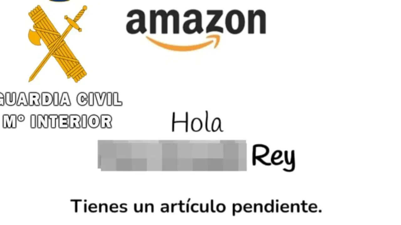 Imagen de un mensaje de la estafa haci&eacute;ndose pasar por Amazon /GC