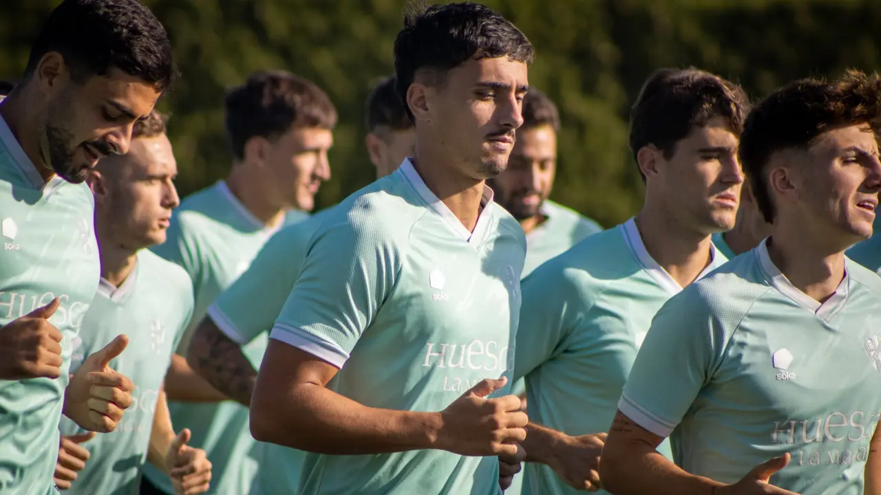 La SD Huesca en un entrenamiento / SD HUESCA