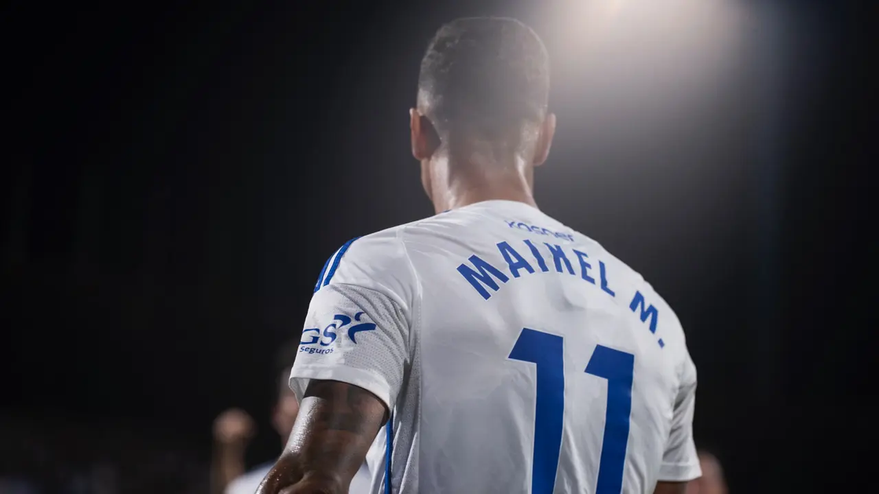 Maikel Mesa en La Romareda / MARCOS CEBRI&Aacute;N