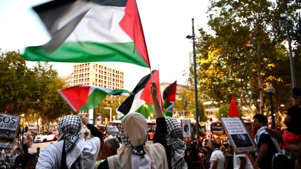 Imagen de otra de las concentraciones de apoyo al pueblo palestino en Zaragoza / Facebook Casa Palestina en Arag&oacute;n