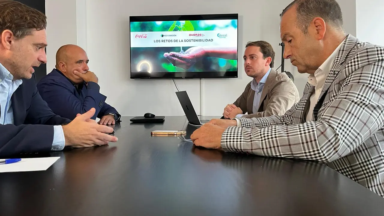 Guillermo R&iacute;os (Avanza), Fernando Anel (Coca- Cola), Alvaro Sierra (Hoy Arag&oacute;n) y Ren&eacute; Sanz (Itesal)