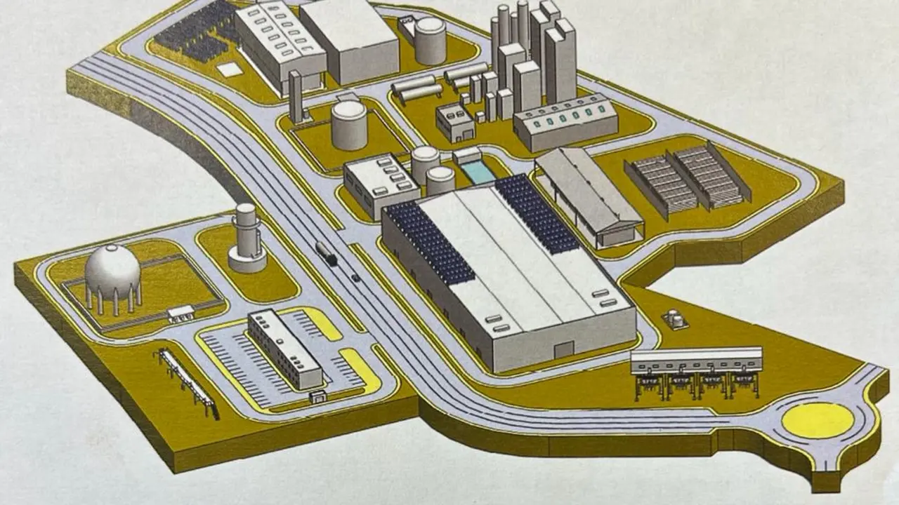 Plano de la Planta de Hidr&oacute;geno Verde de Caspe