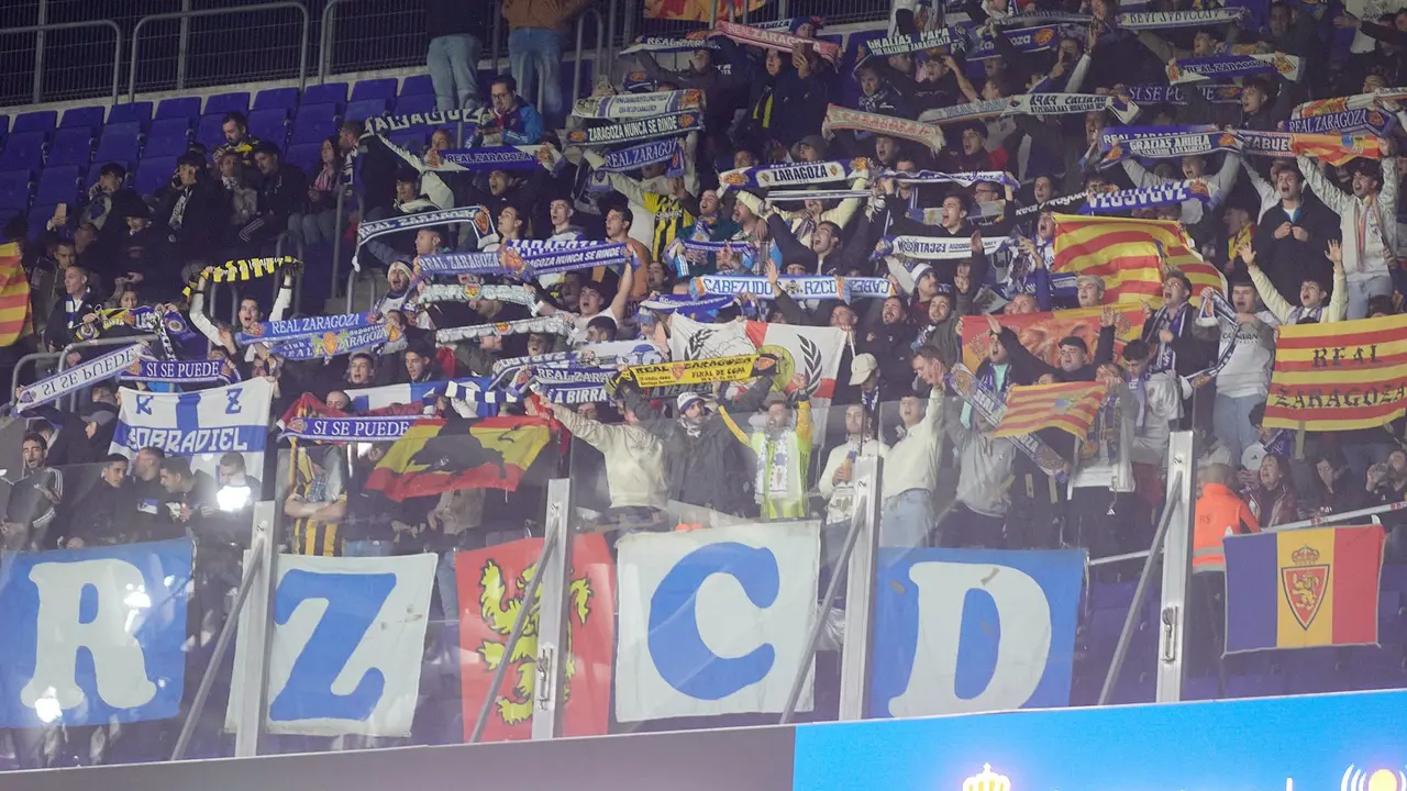 Afici&oacute;n del Real Zaragoza en Barcelona / REAL ZARAGOZA