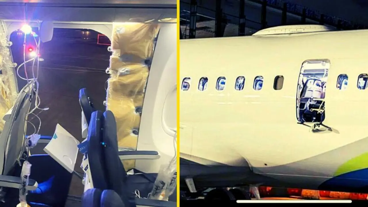 Un avi&oacute;n Boeing pierde una puerta a 5.000 metros de altura en pleno vuelo