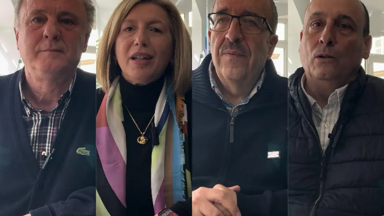 De izquierda a derecha, No&eacute; Latorre (La Almunia), Manuela Berges (Pedrola), Manolo Rando (Calamocha) y Vicente Royo (El Burgo). / MN
