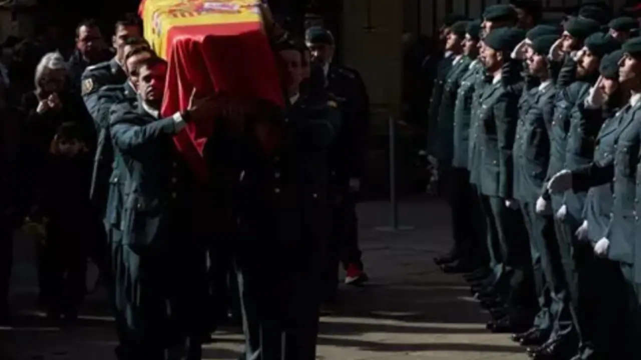 Imagen del funeral de los dos guardias asesinados en Barbate / Europa Press
