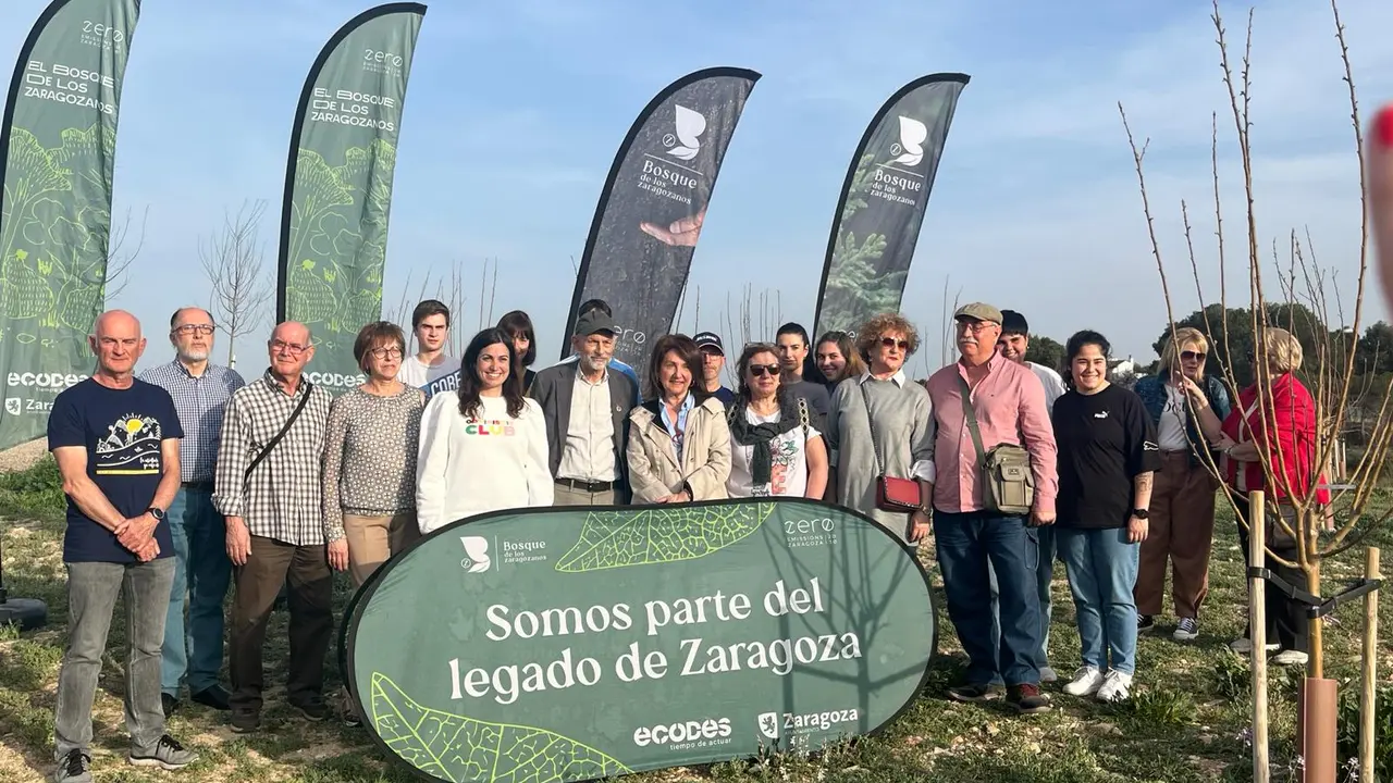 Todos los donantes pudieron plantar su &aacute;rbol en el Bosque de los Zaragozanos