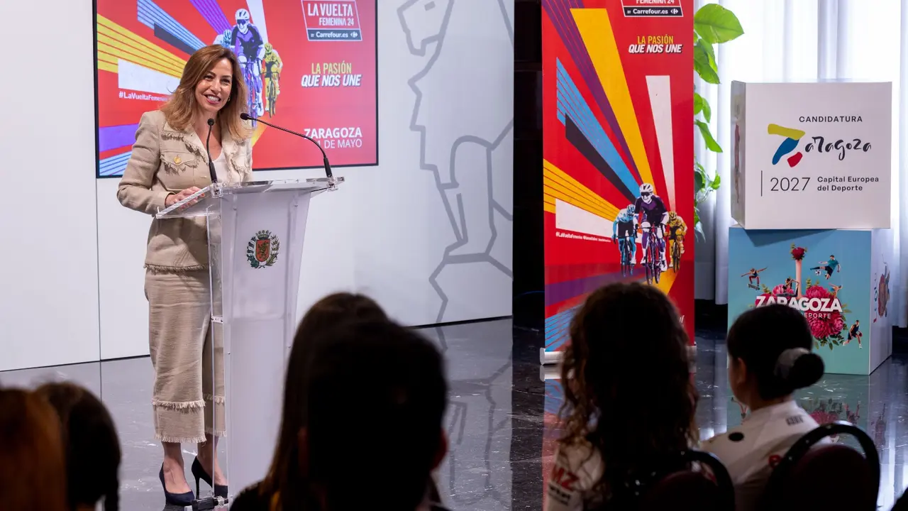 Natalia Chueca en la presentaci&oacute;n de la Vuelta Femenina / MIGUEL G GARC&Iacute;A