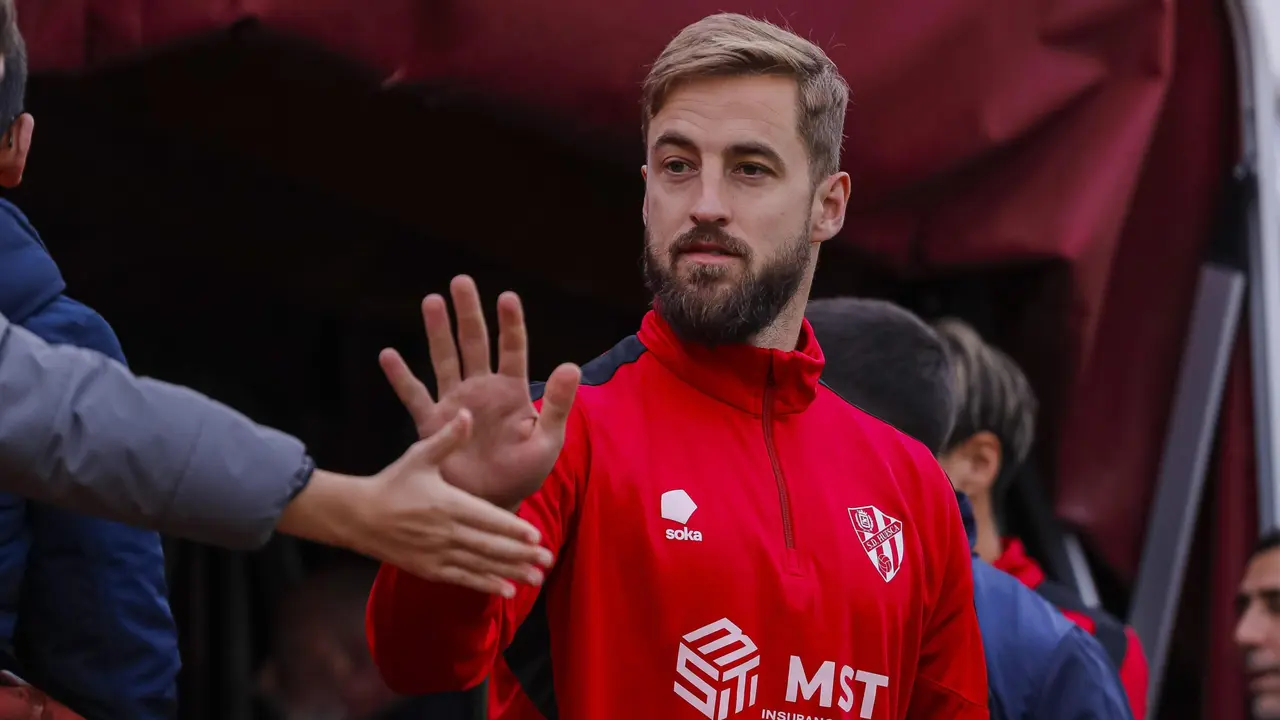 Jorge Pulido con la SD Huesca / LFP