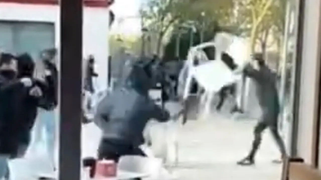 Imagen del enfrentamiento entre 'Ligallo' y `Resaca Castellana' en noviembre de 2022 en Burgos /Redes Sociales