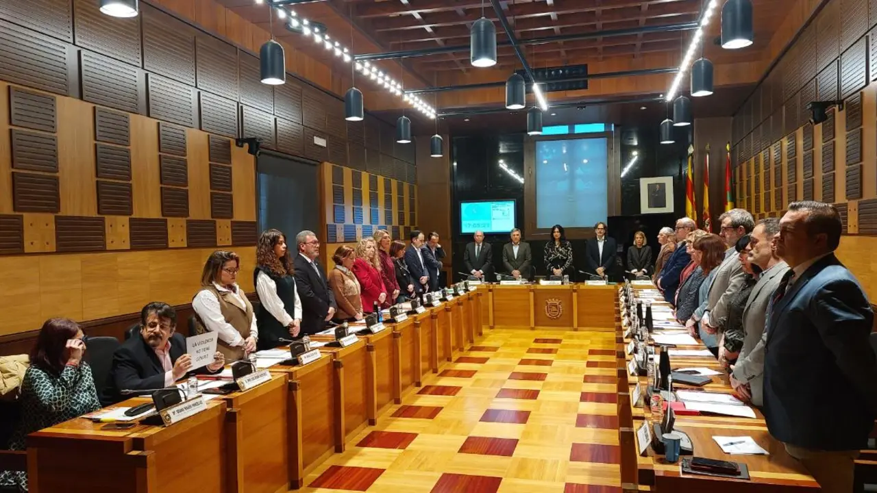 Pleno del Ayuntamiento de Huesca del pasado mes de marzo