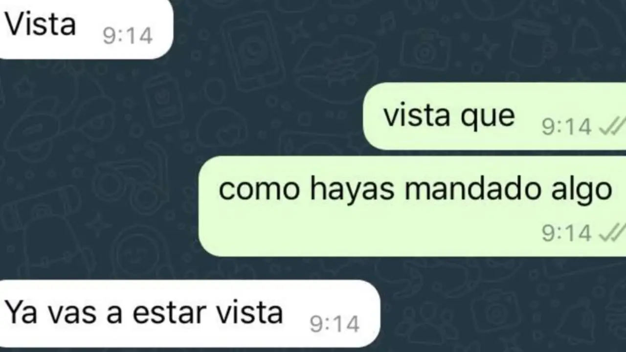 Secuencia  recreada de las conversaciones de ambos tras enterarse ella del env&iacute;o del v&iacute;deo /H,A,