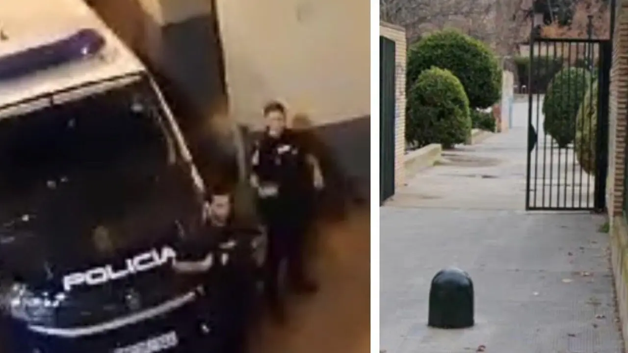 Imagen de la intervenci&oacute;n policial en San Pablo y del lugar donde se produjo el ataque en Delicias /H.A.