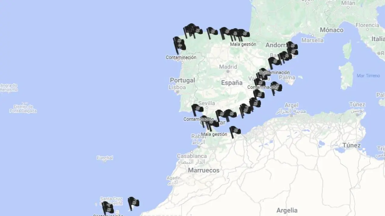 Playas con Bandera Negra en Espa&ntilde;a 2024 / Ecologistas en Acci&oacute;n