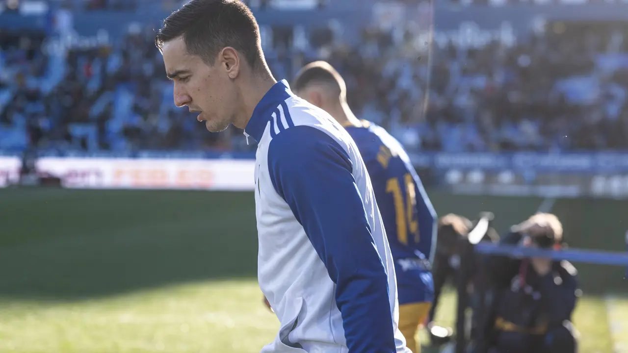 Edgar Bad&iacute;a con el Real Zaragoza / MARCOS CEBRI&Aacute;N
