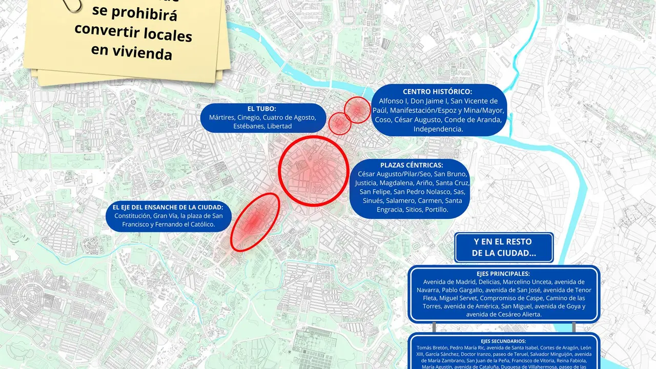 Mapa con la modificaci&oacute;n establecida por el consistorio / Ayuntamiento de Zaragoza