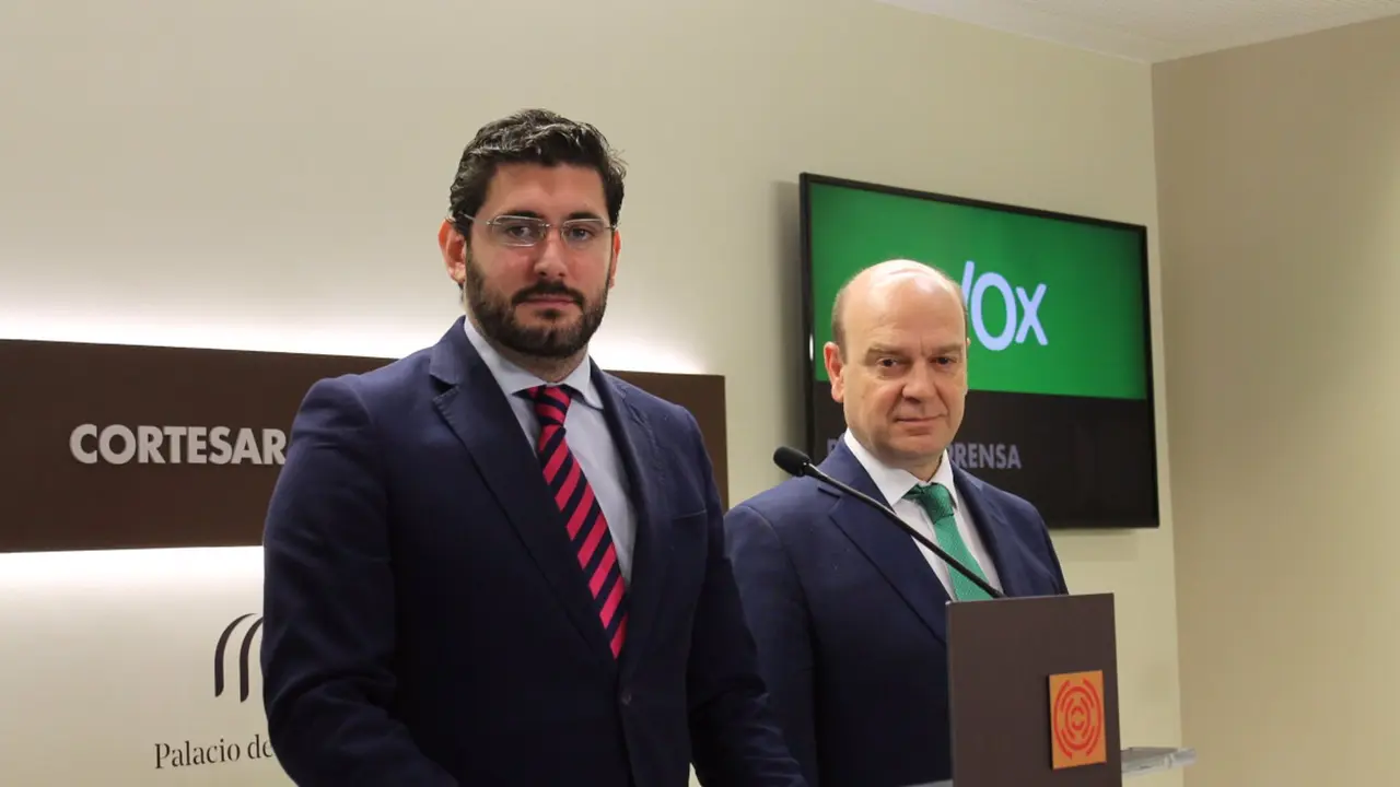 Alejandro Nolasco y Santiago Mor&oacute;n en las Cortes de Arag&oacute;n.
POLITICA 
VOX ARAG&Oacute;N