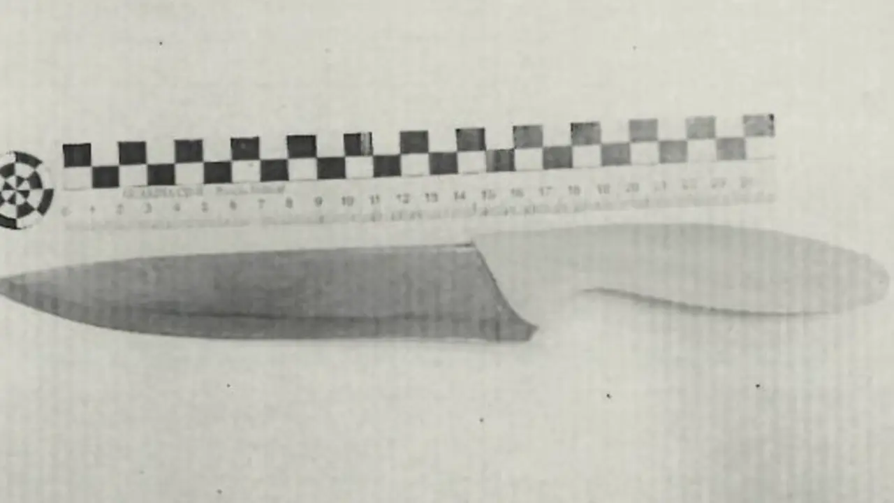 Imagen del cuchillo que utiliz&oacute; para intimidar a los guardias civiles /H.A.