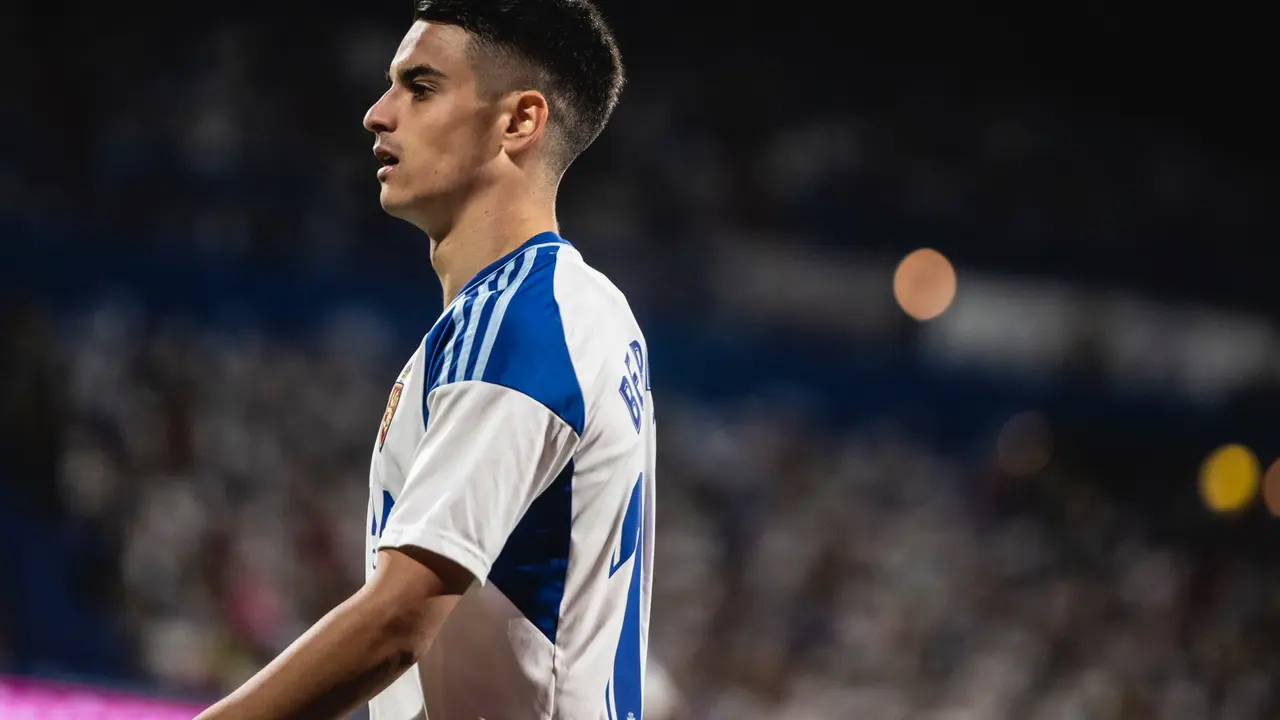 Sergio Bermejo con el Real Zaragoza / MARCOS CEBRI&Aacute;N