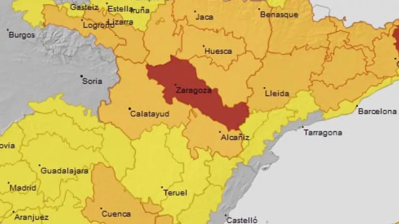 Aviso rojo por temperaturas m&aacute;ximas, 31 de julio / AEMET