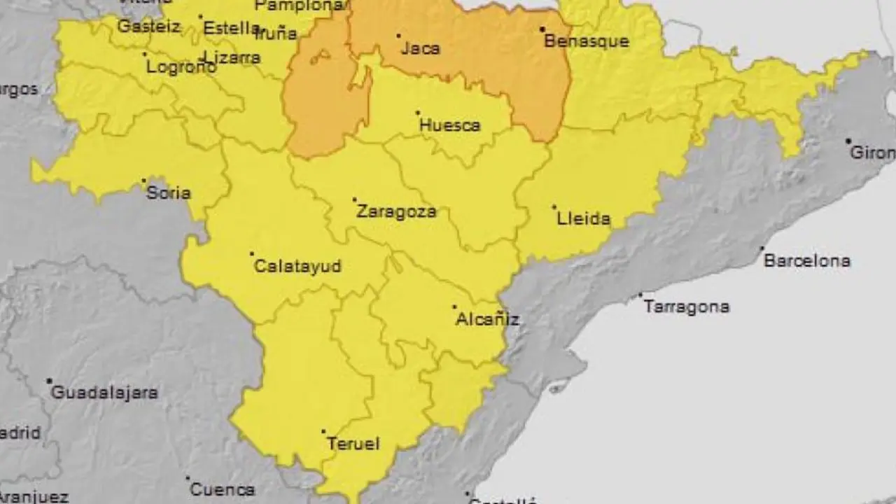 Avisos meteorol&oacute;gicos por lluvias y tormentas para hoy, d&iacute;a 13 / AEMET