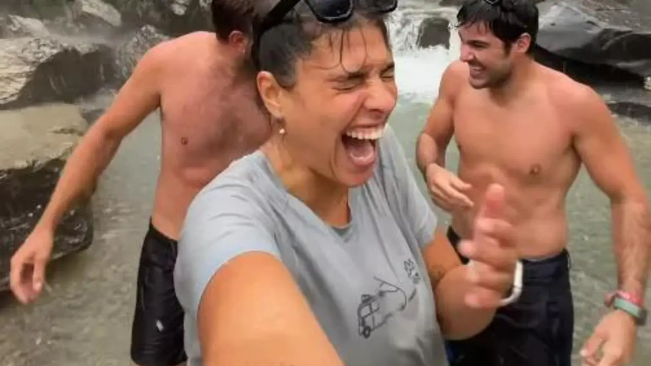 Captura del v&iacute;deo de la pol&eacute;mica de Lola Menc&iacute;a en el Parque Nacional de Ordesa. / INSTAGRAM
