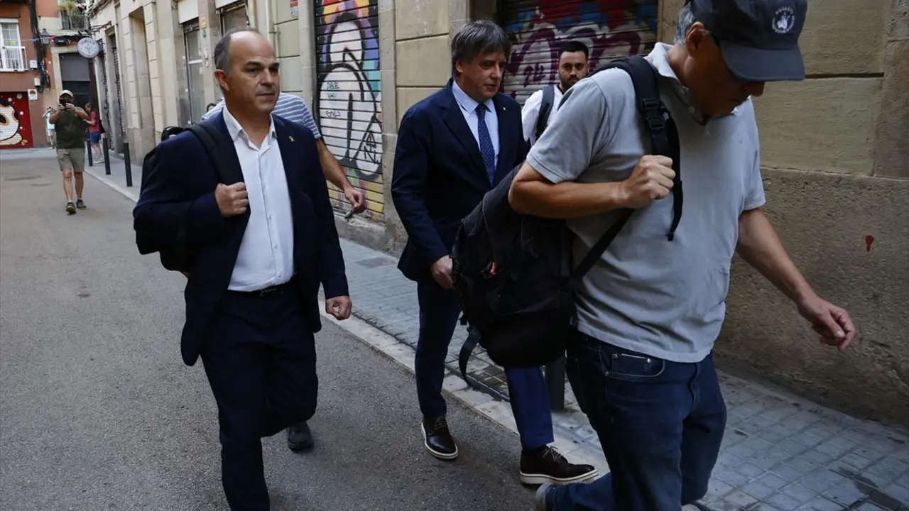 Jordi Turull y Puigdemont en Barcelona