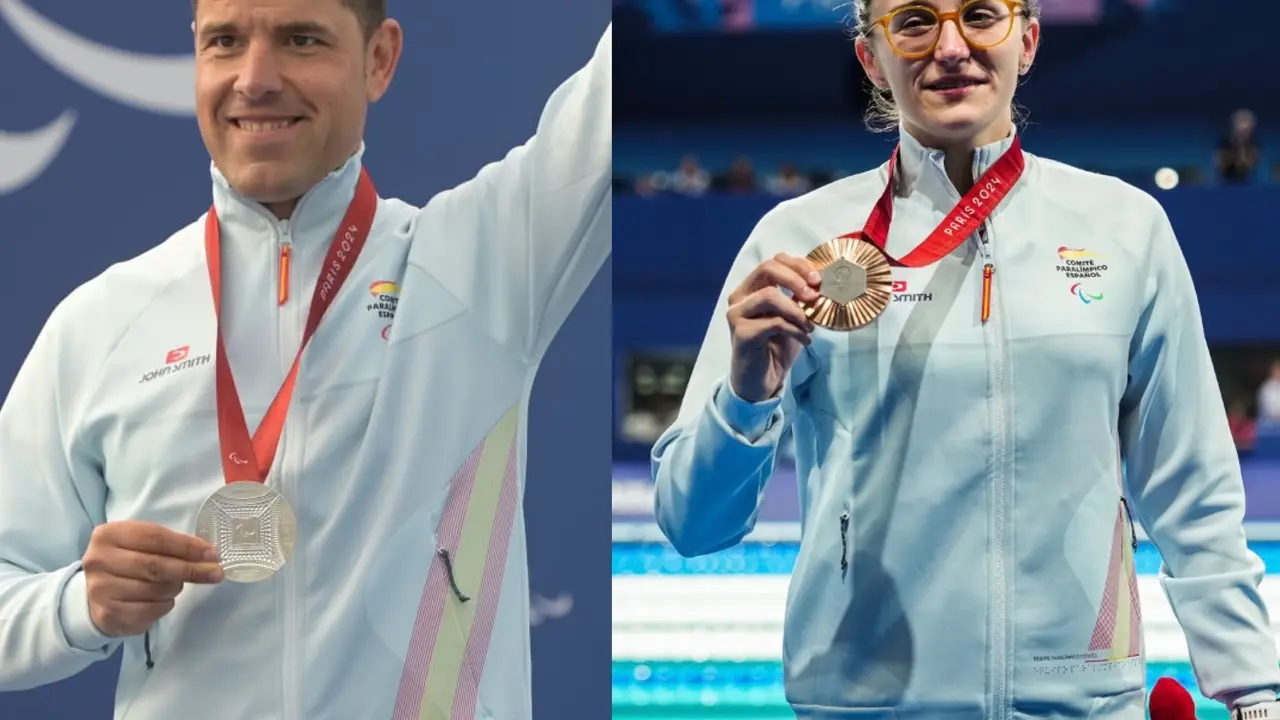 Eduardo Santas y Mar&iacute;a Delgado en los Juegos Paral&iacute;mpicos de Par&iacute;s