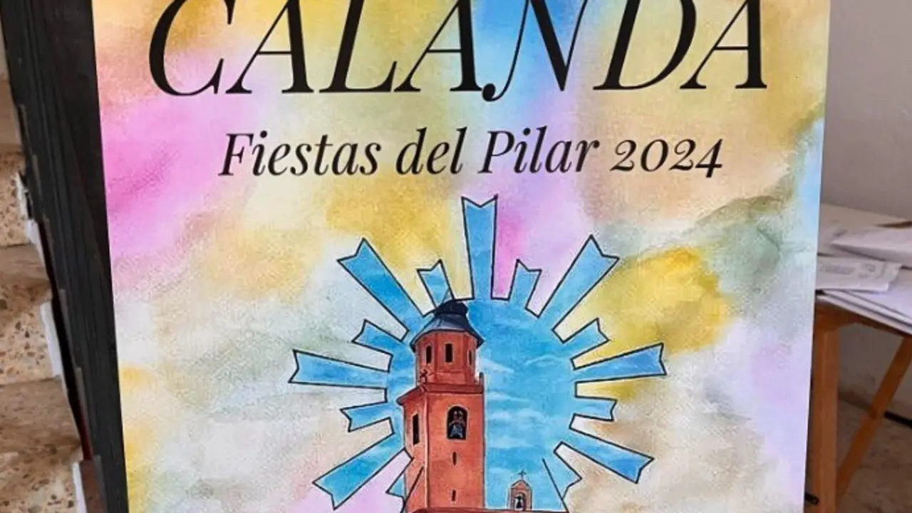 Cartel de Fiestas del Pilar 2024 en Calanda.
