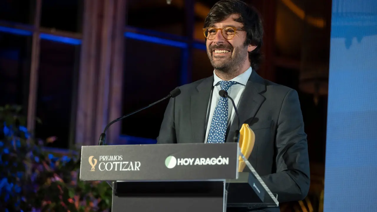 David Bl&aacute;zquez,&nbsp;responsable de Relaciones Institucionales de Infraestructura de AWS en Espa&ntilde;a, Italia y Portugal, en los Premios Cotizar de HOY ARAG&Oacute;N / Marcos Cebri&aacute;n para HOY ARAG&Oacute;N
