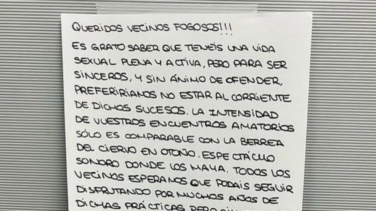 Carta de los vecinos. / INSTAGRAM