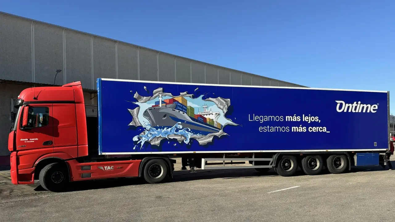 Cami&oacute;n Ontime, empresa de log&iacute;stica